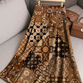 Women's Retro Pattern Casual Print Cotton Skirt