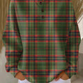 Women's  Vintage Christmas Plaid Art Print Casual Cotton Sweatshirt