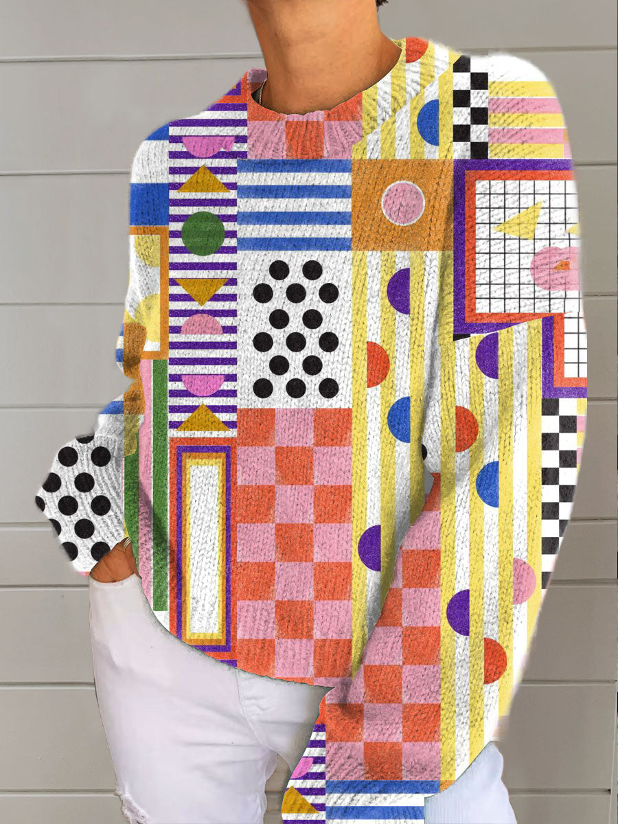 womens-vintage-abstract-geometry-art-print-casual-pullover-sweater-78l1