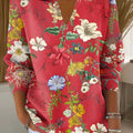 pull décontracté vintage à imprimé floral pour femme - 4eq8
