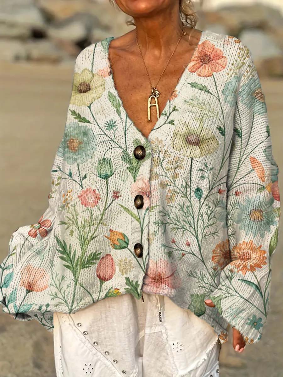 womens-retro-art-flowers-casual-pullover-sweater-surq