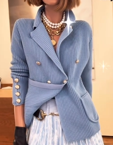 metal-button-knitted-sweater-jacket