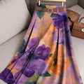 Women's Vintage Floral Print High-Waisted A-Line Casual Skirt