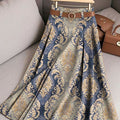 Women's Vintage Floral Art Print Casual Cotton Skirt