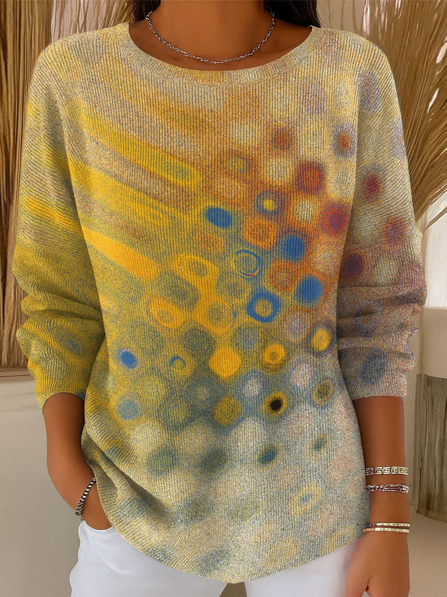Women's Geometry Abstract Colors Abstract Art Casual Pullover Sweater