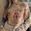 womens-retro-ethnic-art-geometric-patterns-print-knit-turtleneck-pullover-sweater