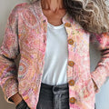 womens-artistic-abstraction-geometry-print-buttoned-cardigan-sweater