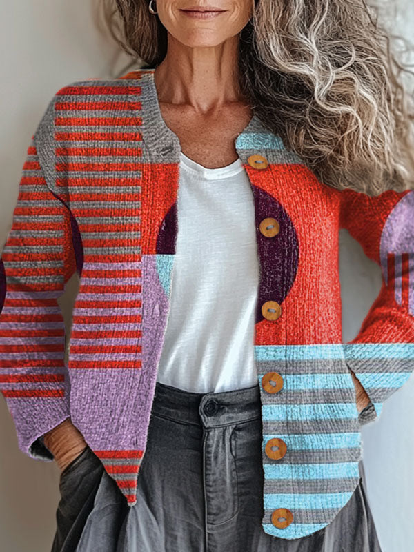 vintage-abstract-geometry-art-print-buttoned-cardigan-sweater-pdcm