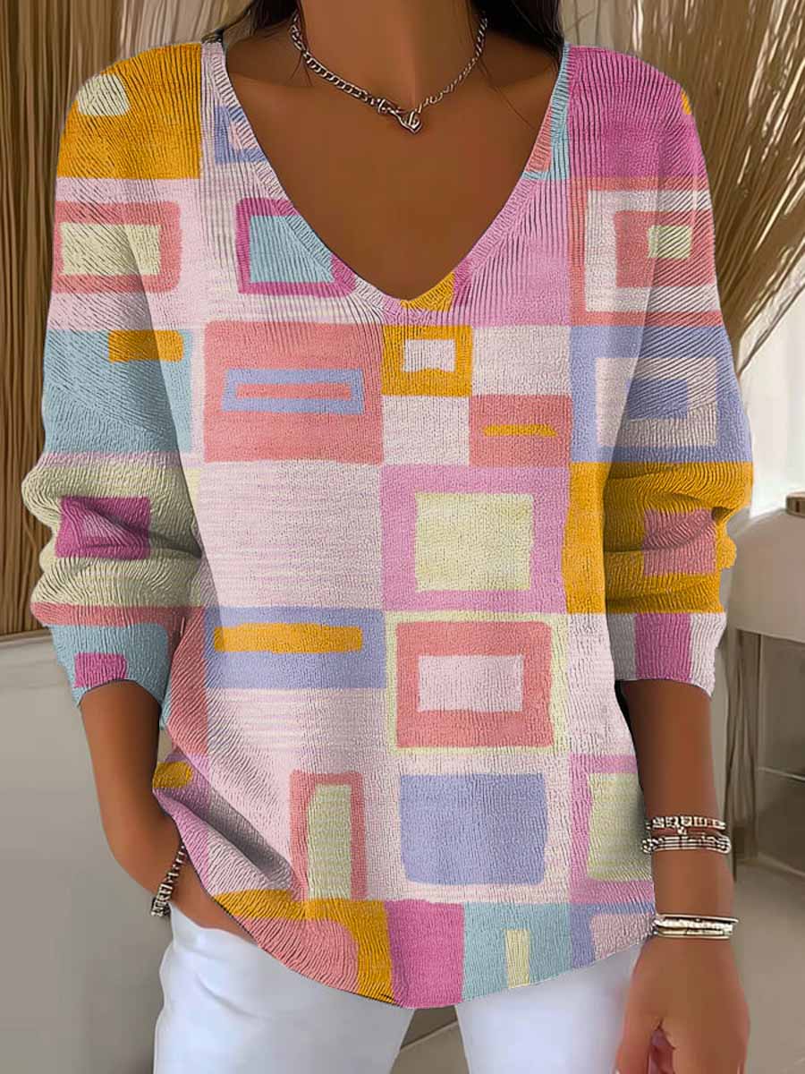 womens-geometric-pattern-art-print-casual-pullover-sweater-oy2p