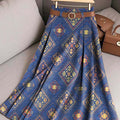 Women's Vintage Pattern Art Print Casual Cotton Skirt