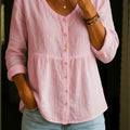 Women's Linen And Cotton Shirt