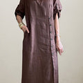 Women's Comfortable Linen Pocket Dress