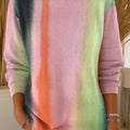 womens-colorful-gradient-stripe-print-casual-pullover-sweater