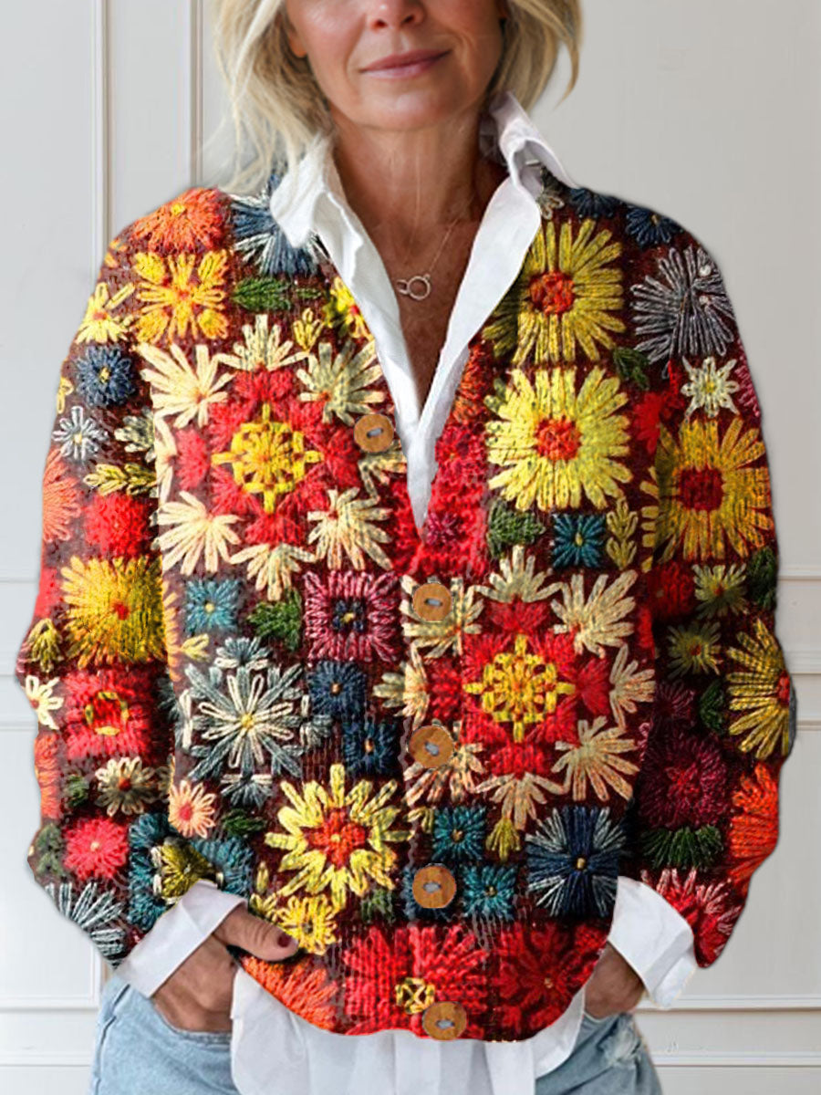 womens-vintage-floral-art-print-buttoned-cardigan-sweater-6buh