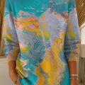 Women's Smudge-Style Prints Casual Pullover Sweater