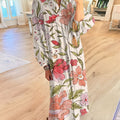 Women's Vintage Flower Art Printed Casual Dress