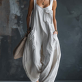 Cozy Loose-fitting Wide-leg Jumpsuit