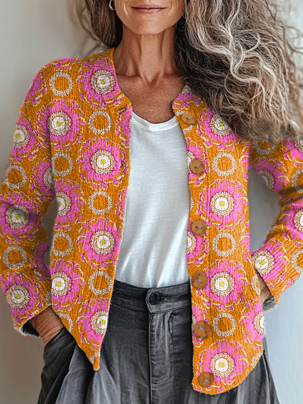 vintage-flower-art-print-buttoned-cardigan-sweater-n28d