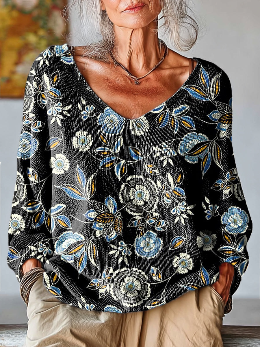 womens-vintage-floral-art-print-casual-pullover-sweater-c02q