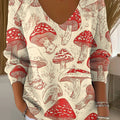 womens-cute-big-mushroom-painting-art-print-casual-pullover-sweater