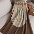 Women's Beautiful Retro Ethnic Geometric Pattern Art Print Cotton Skirt