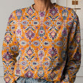 Women's Vintage Floral Art Print Casual Cotton T-Shirt
