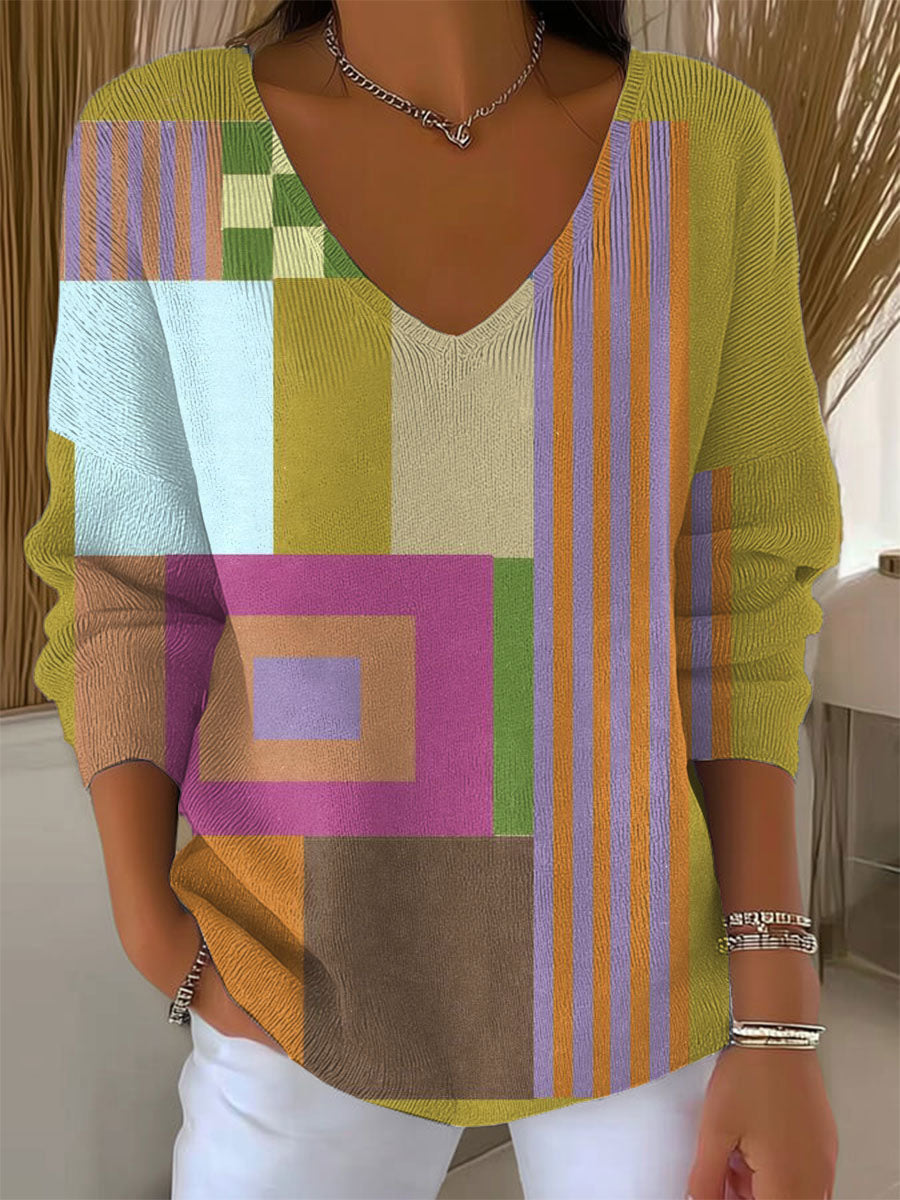 womens-abstract-geometric-vintage-art-print-casual-pullover-sweater-ur3x