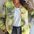 cardigan/pull boutonné à imprimé floral vintage pour femme - thv6 