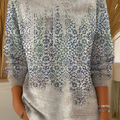 Women's Vintage Mottled Pattern Casual Pullover Sweater