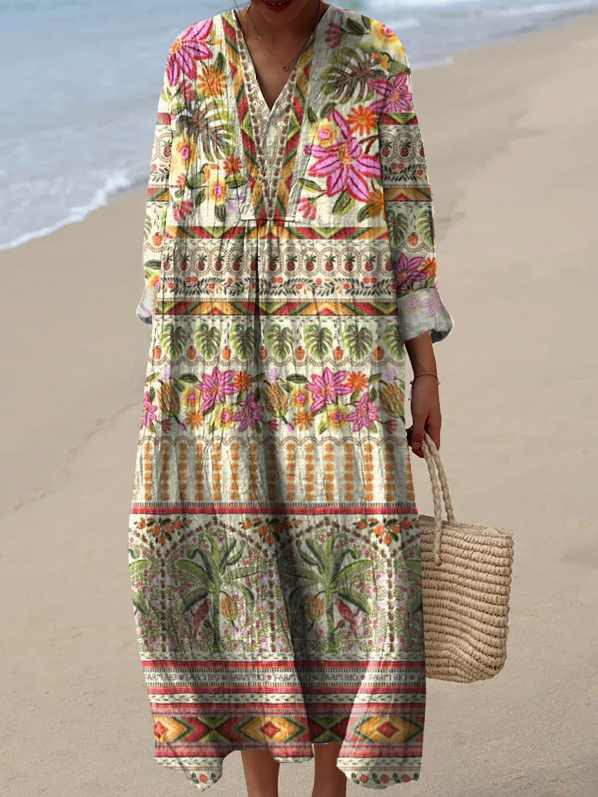 Summer Tropical Pattern Printed Women's Dress