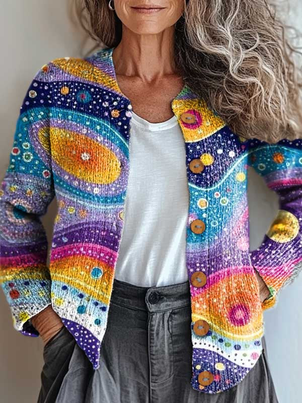 womens-abstract-pattern-art-print-buttoned-cardigan-sweater-jlu9