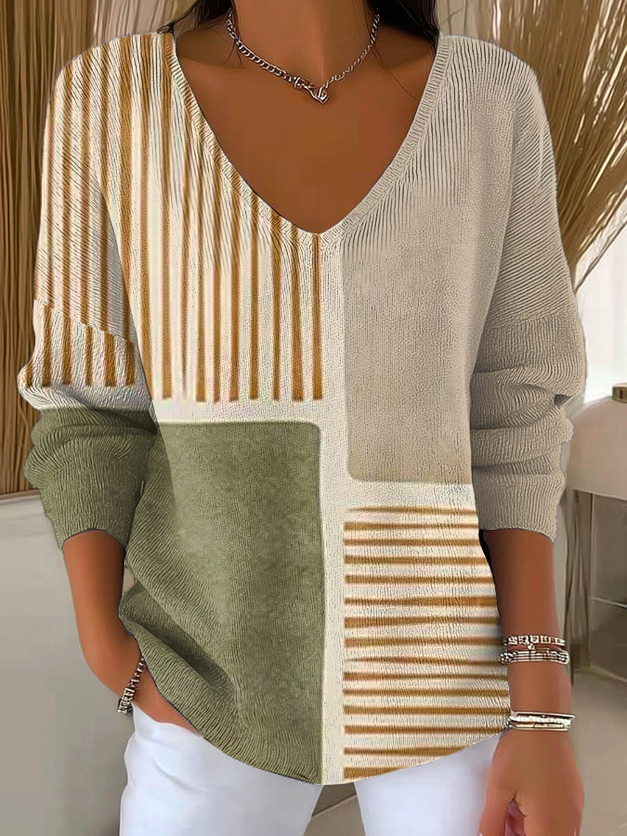 womens-geometric-pattern-art-print-casual-pullover-sweater-m14z