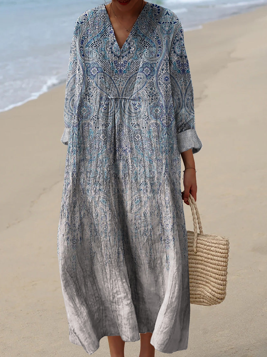 Ethnic Style Pattern Printed Women's Dress