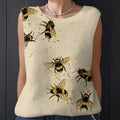 Women's Funny Bee  Art Print Casual Summer Knitting Top