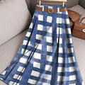 Women's Classic Plaid Print Cotton Skirt