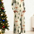 Women's Christmas Tree Pattern Art Print Long-sleeved Dress