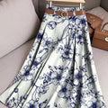 Women's Floral Art Print Casual Cotton Skirt