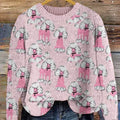 lovely-poodles-art-print-knit-pullover-sweater