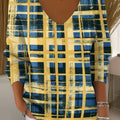 womens-two-tone-plaid-pattern-casual-pullover-sweater