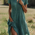 Women's Polka-dot Art Print Casual Loose Elegant V-neck Dress