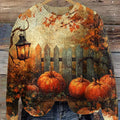 vintage-pumpkin-art-print-knit-pullover-sweater