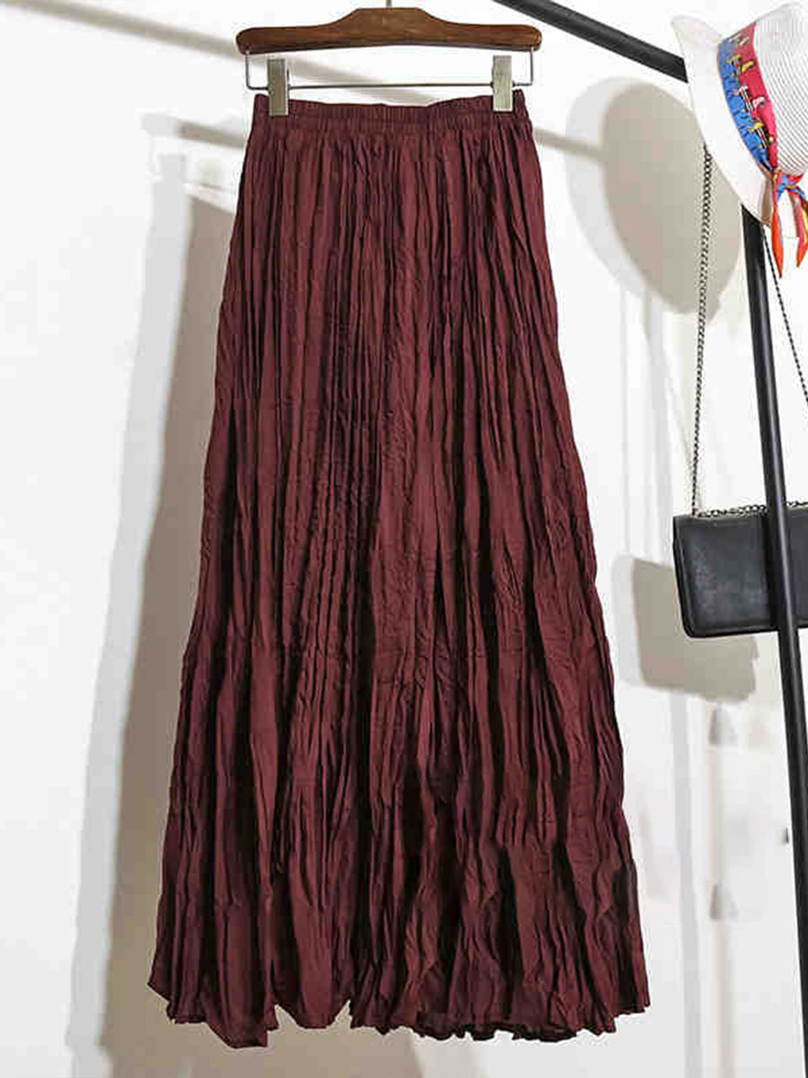 Women's Pleated Draped Skirt