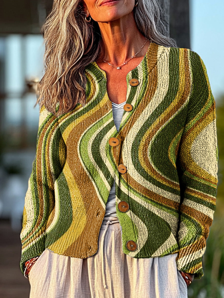 vintage-abstract-stripe-painting-art-print-buttoned-cardigan-sweater