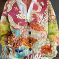 beautiful-abstract-floral-painting-art-print-buttoned-v-neck-cardigan-sweater