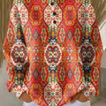 Women's Beautiful Ethnic Geometric Floral Art Print Casual Cotton Shirt