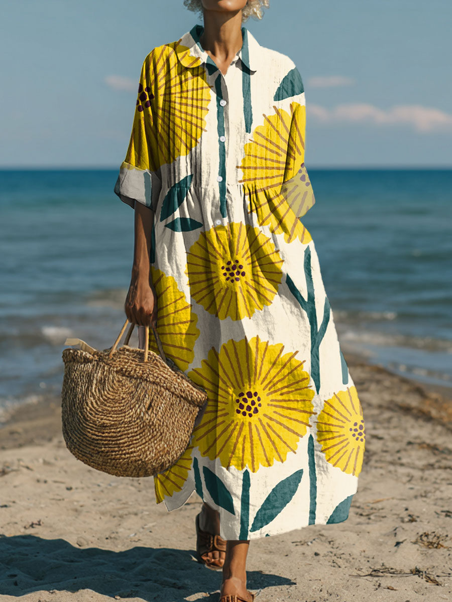 Women's Flowers Art Casual Print Dress