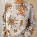 womens-retro-art-creative-bird-tiger-print-knit-pullover-sweater