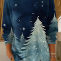 Women's Christmas Tree Art Print Casual Pullover Sweater