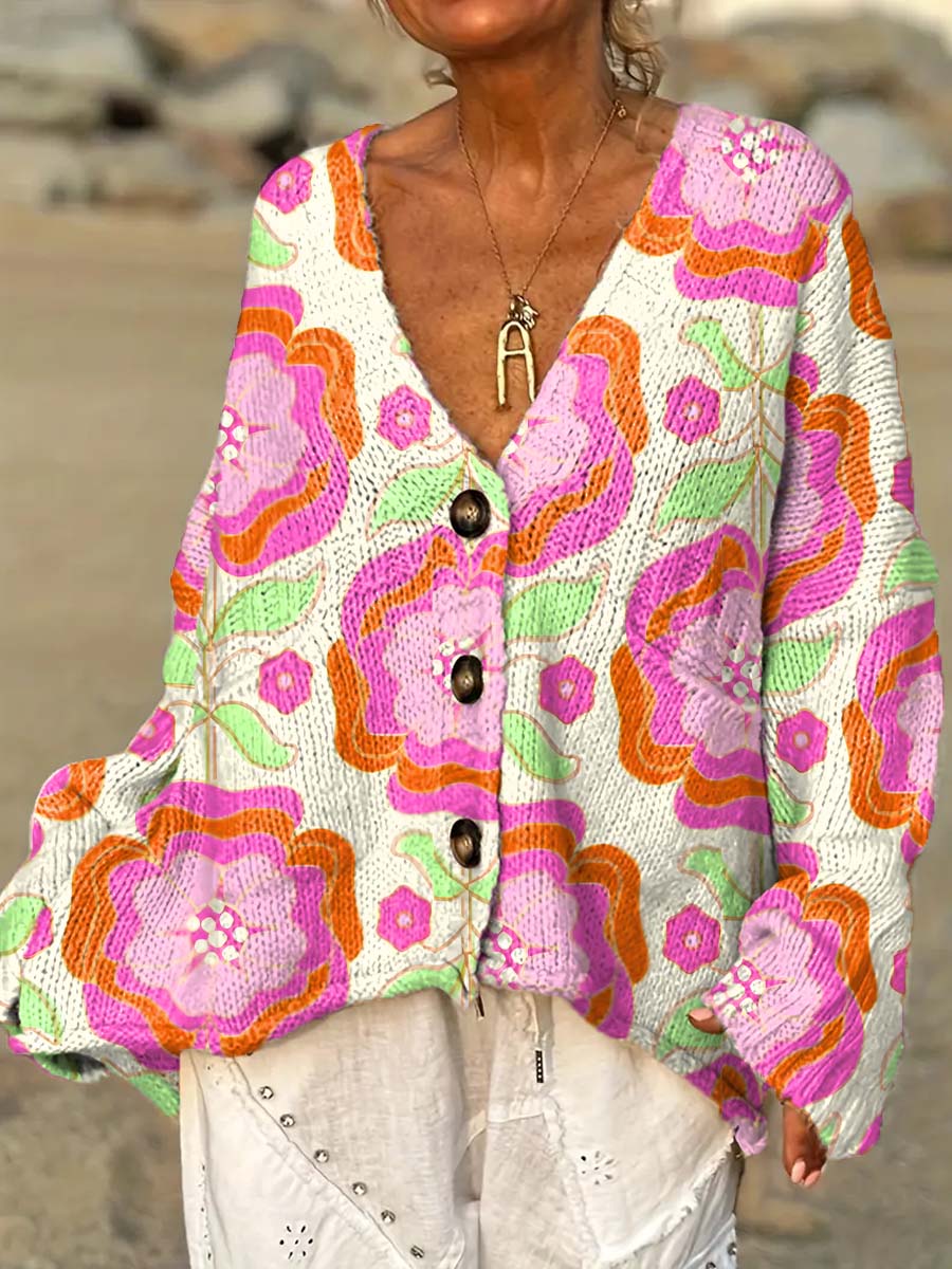 womens-colourful-artistic-abstract-flowers-casual-pullover-sweater