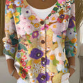 vintage-flower-art-print-buttoned-v-neck-cardigan-sweater-74qm